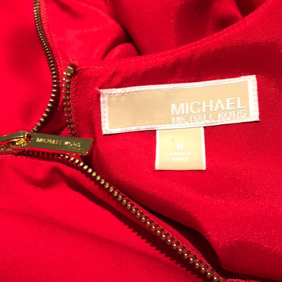 Michael Kors Red Peplum Dress ❤️ - Picture 10 of 11